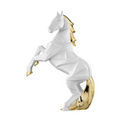 Bongelli Preziosi Cavallo stilizzato bianco/oro in polvere di marmo H24 cm