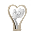 Bongelli Preziosi Statuina Coppia cuore alta bianco/nocciola H24 cm