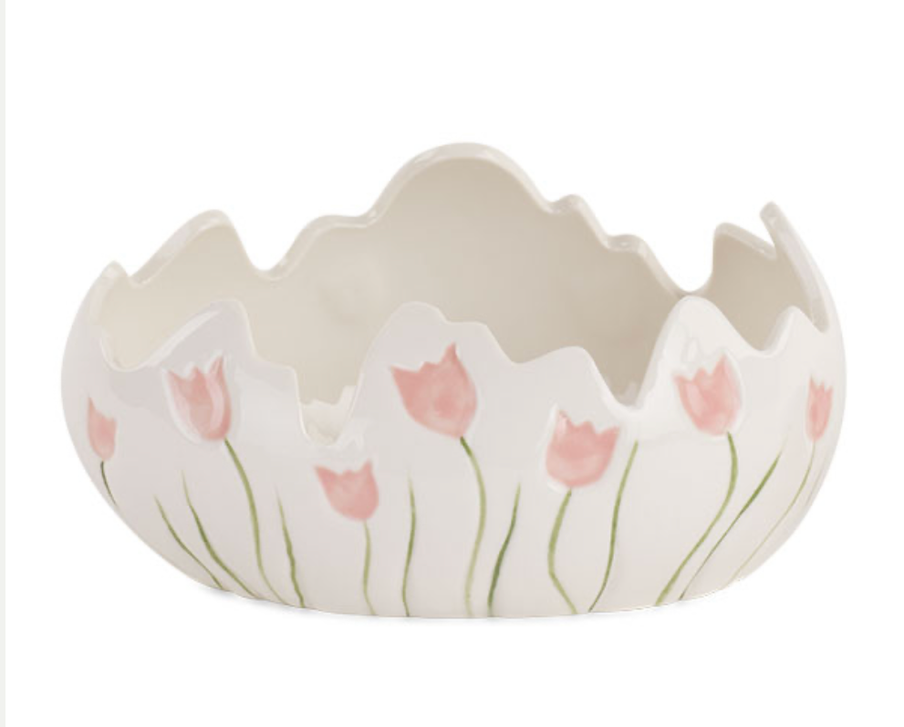 UOVO CACHEPOT TULIPANI ROSA 175X115XH.85MM