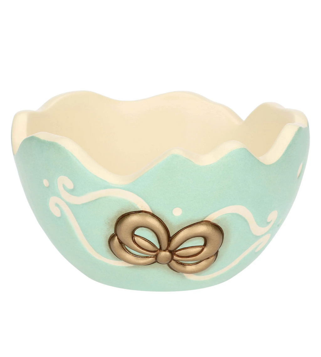 Centrotavola in ceramica a forma di uovo Incanto di Pasqua
