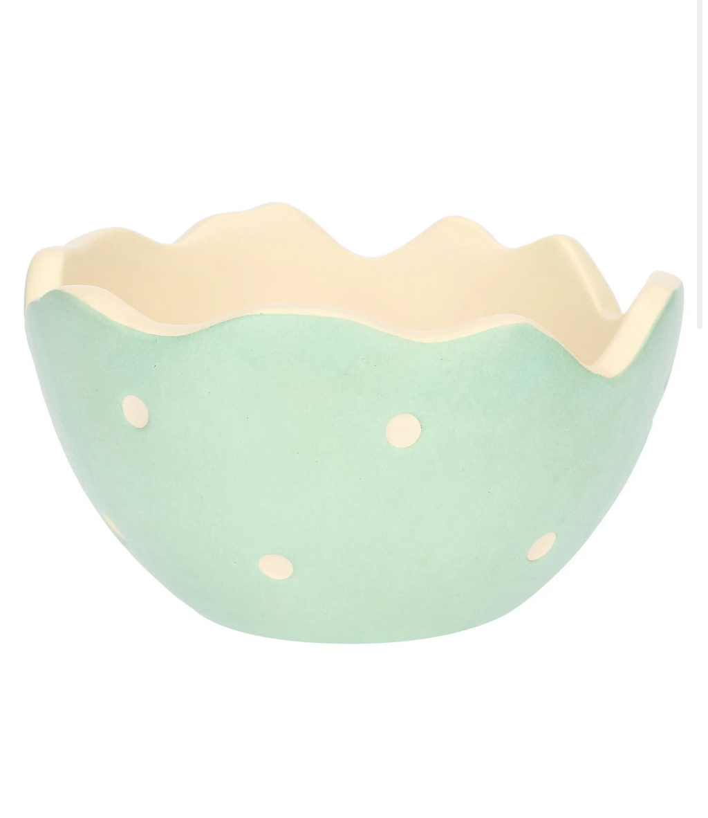 Centrotavola in ceramica a forma di uovo Incanto di Pasqua