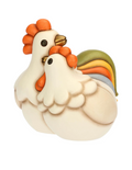 Coppia gallo Jack e gallina Ester in ceramica