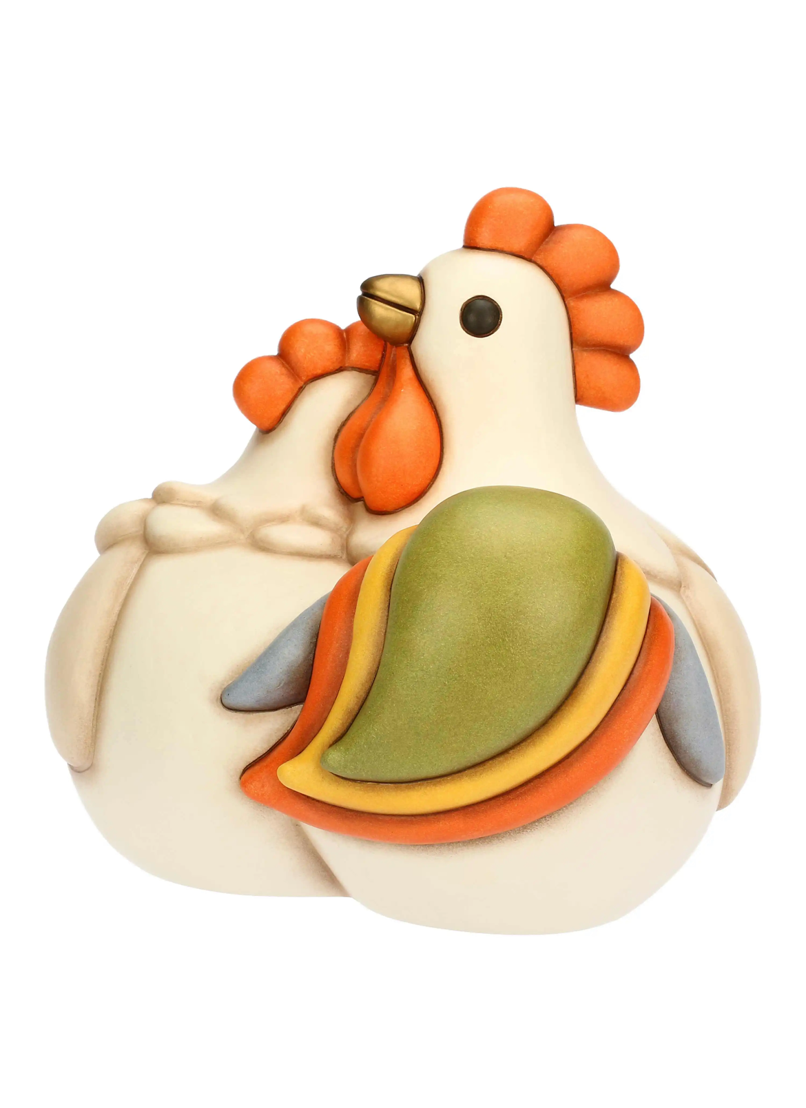 Coppia gallo Jack e gallina Ester in ceramica