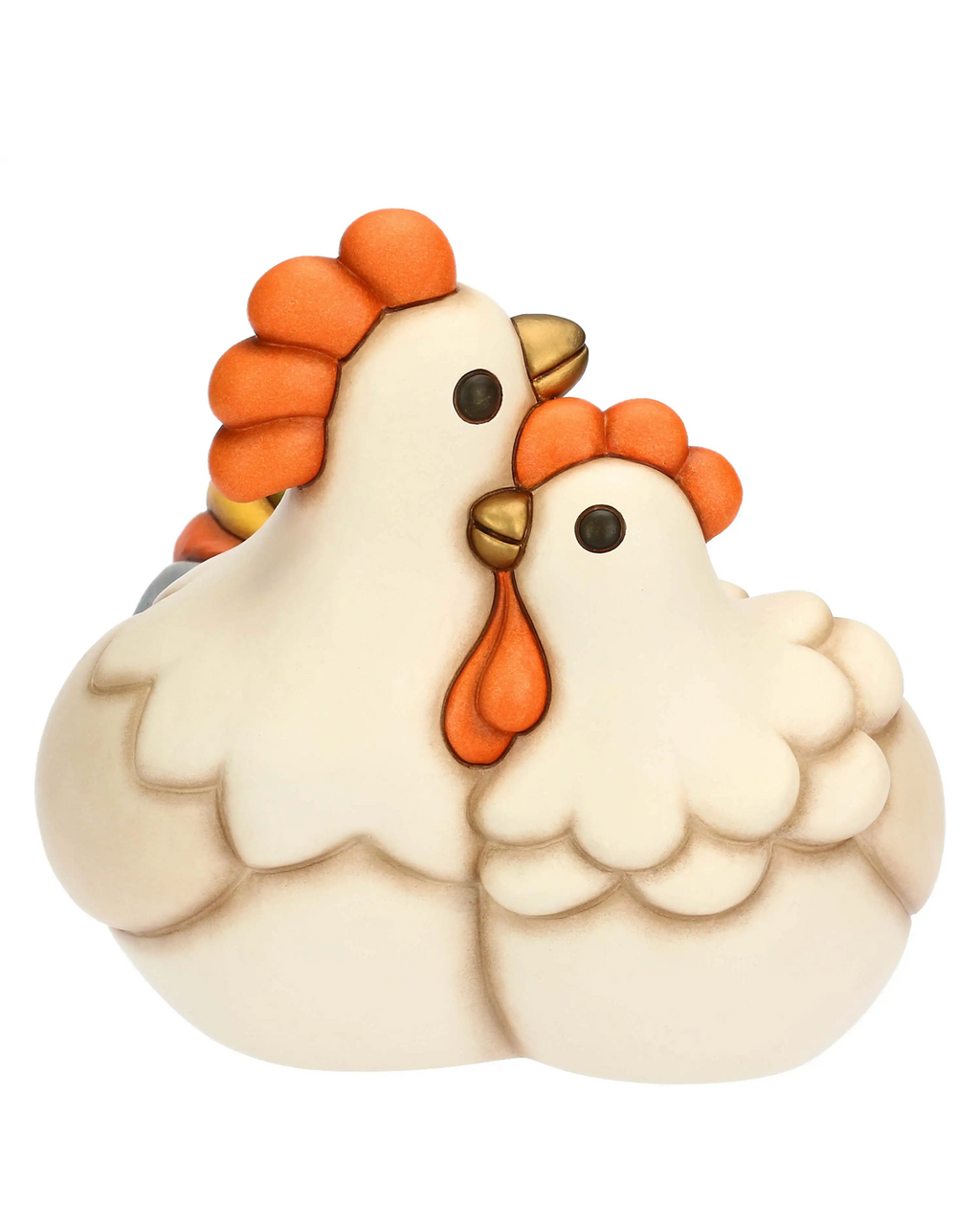 Coppia gallo Jack e gallina Ester in ceramica