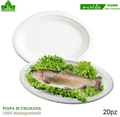 PIATTI BIO Q OVALE CM 26 20 PEZZI