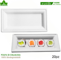 PIATTI BIO RETT.SUSHI 26X12 PZ20 PO