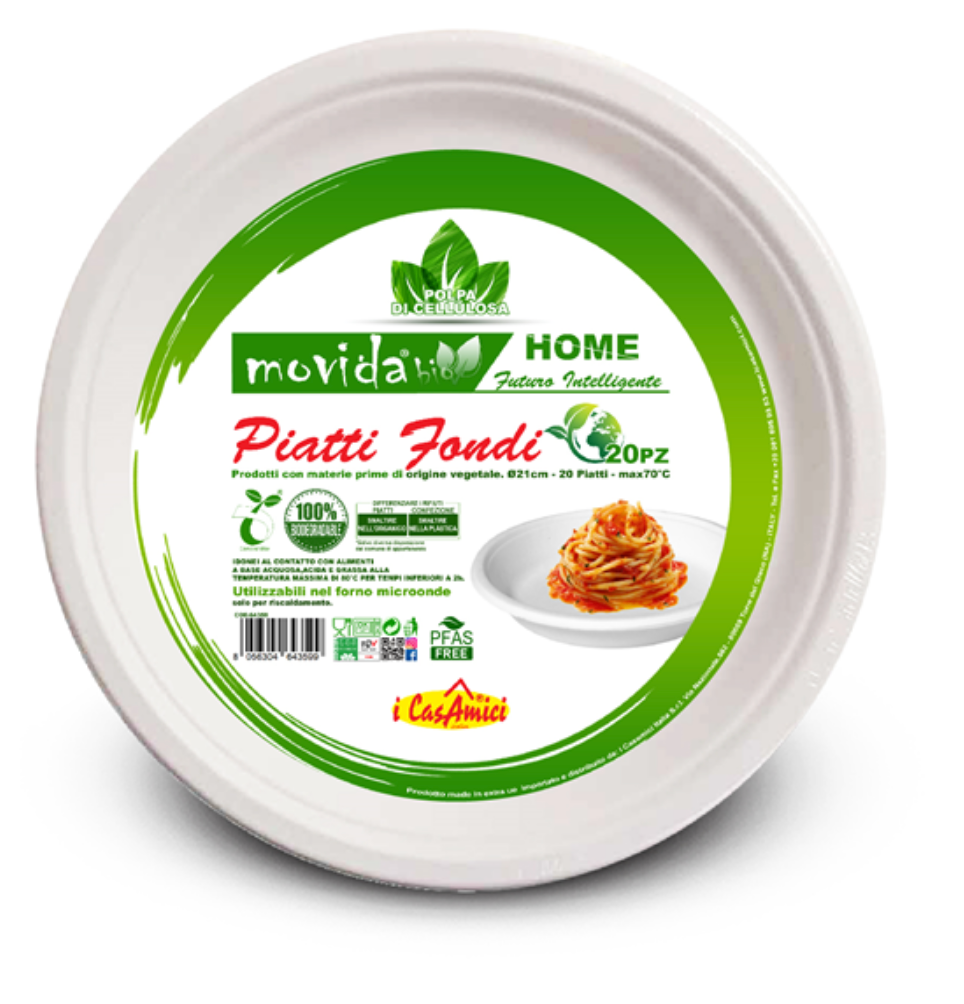 PIATTI BIO FONDO CM 21 PEZZI 20