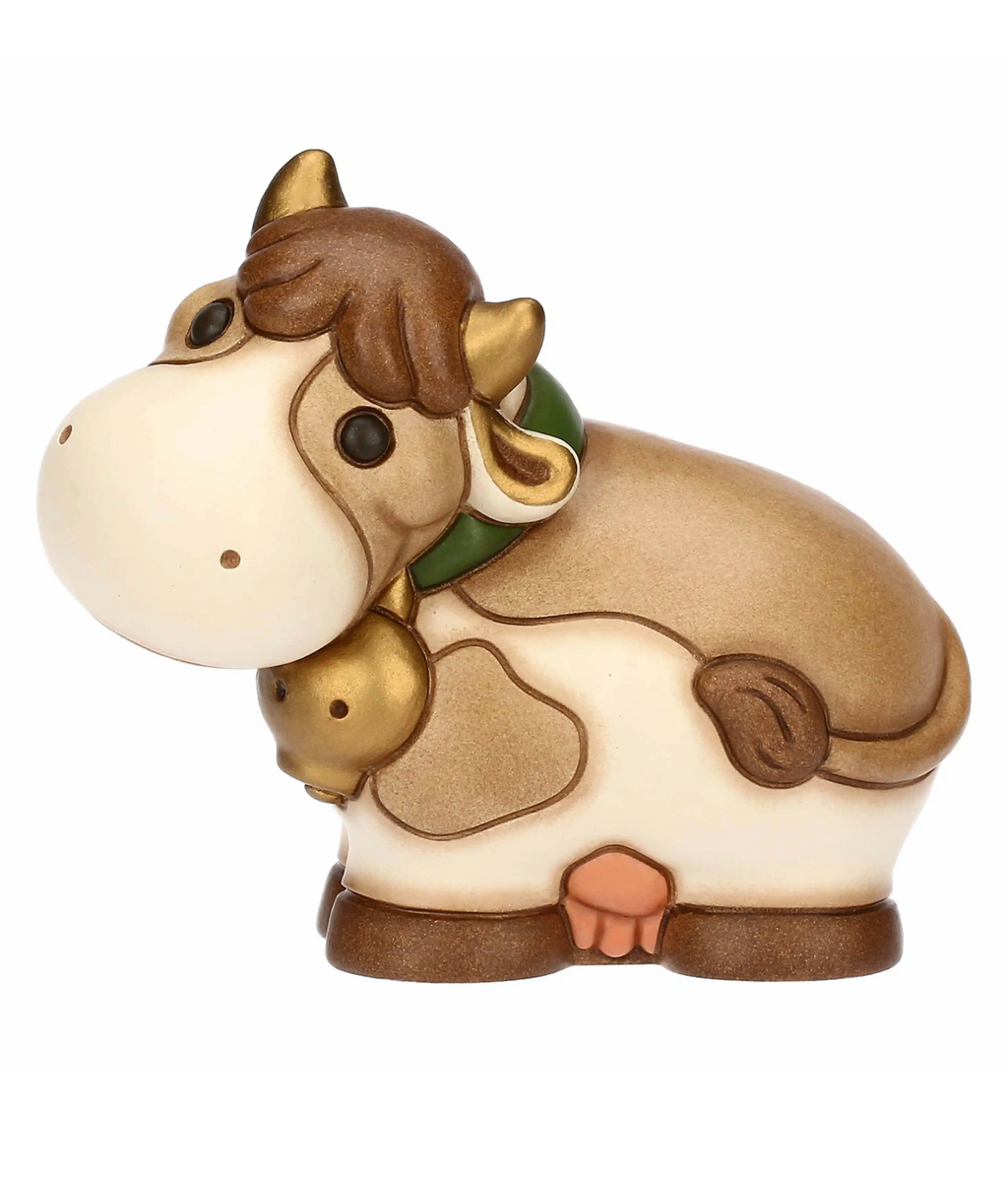 Mucca Fiorella in ceramica, media
