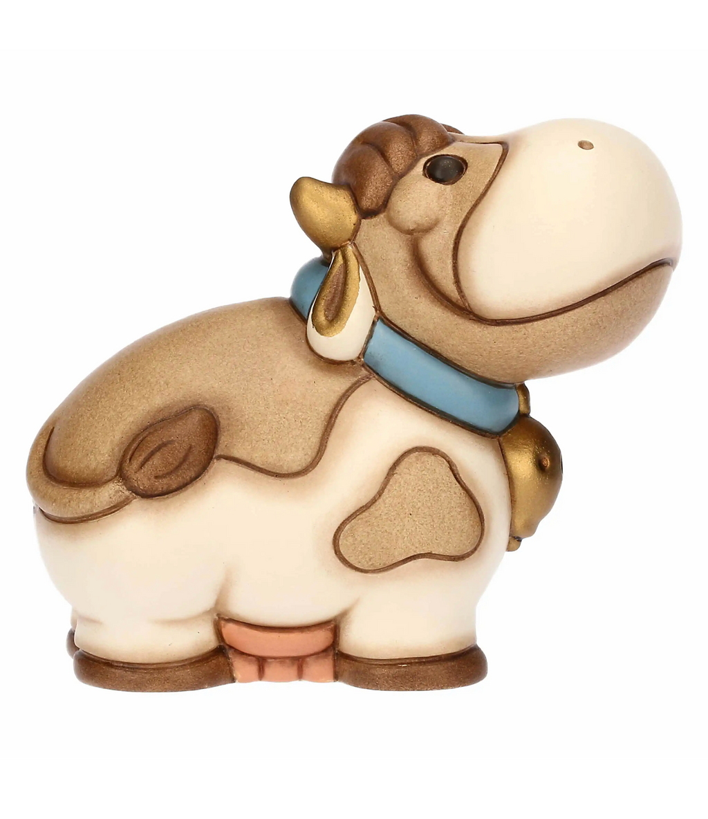 Mucca Gigliola in ceramica, piccola