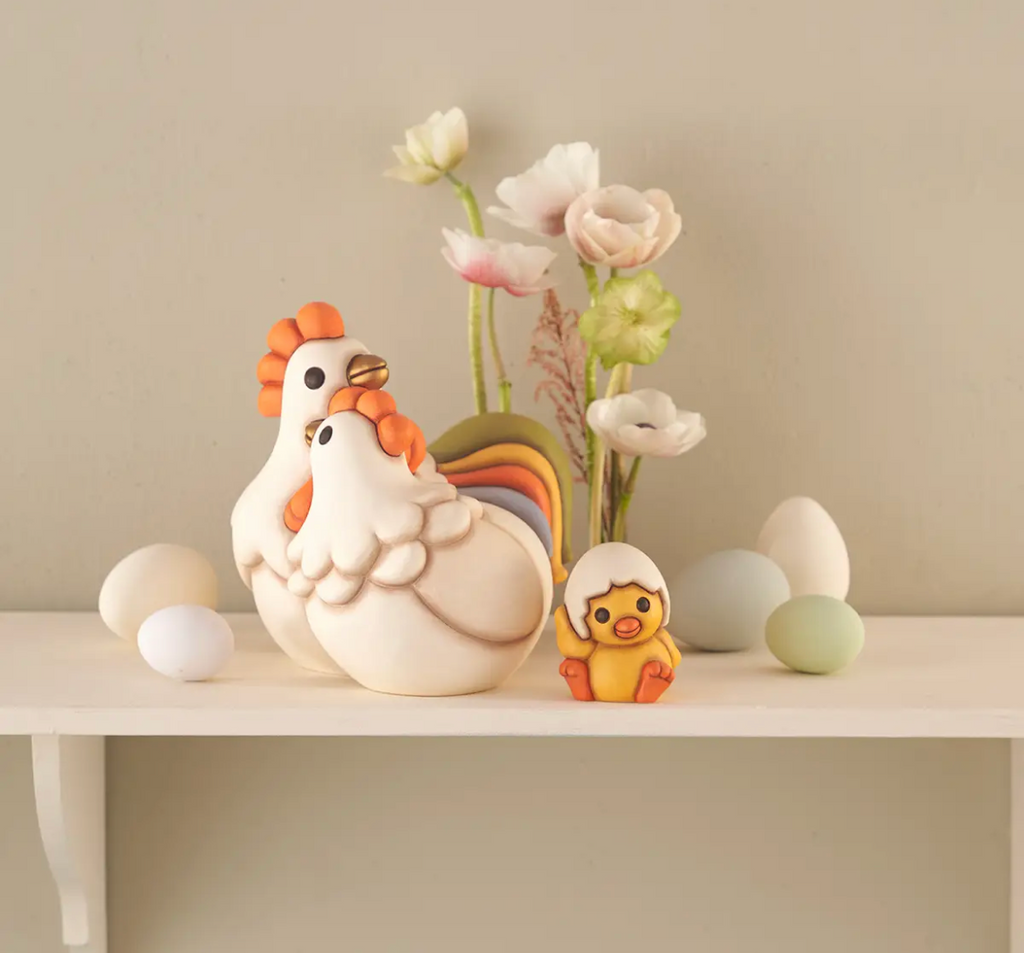 Pulcino Polly con guscio in ceramica, piccolo