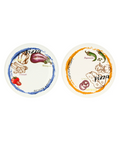 Set 2 piatti pizza Acqua e Farina, arancio e blu