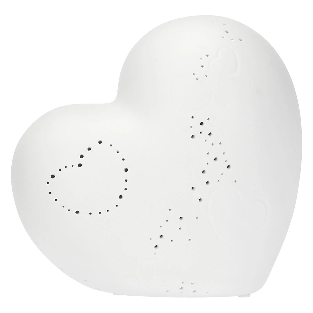 Lampada a forma di cuore in ceramica