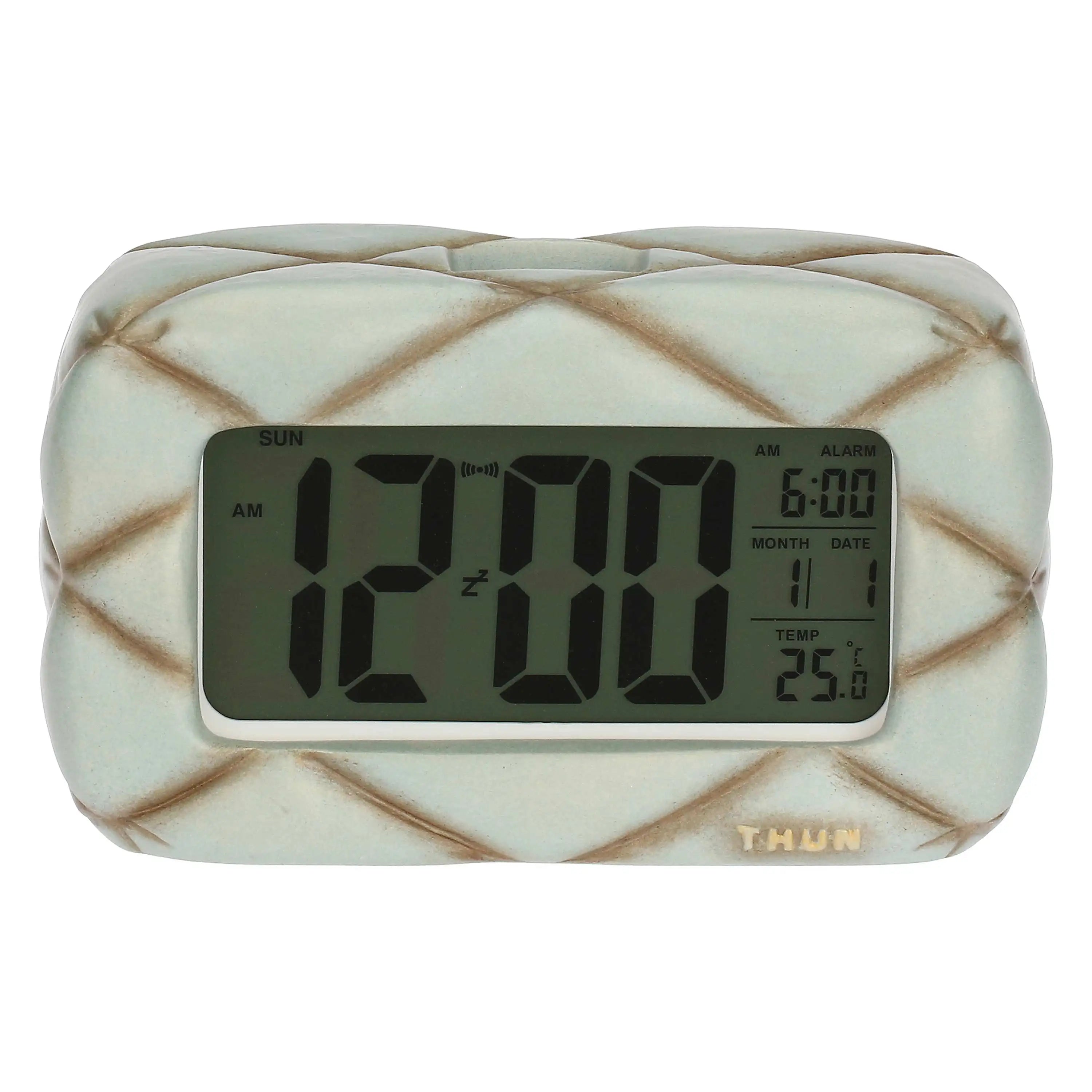 Thun Orologio da tavolo digitale in ceramica Plumé