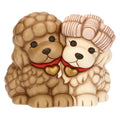 Coppia cani barboncini in ceramica, grande