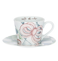 Tazza colazione con piattino in porcellana Incanto di Pasqua