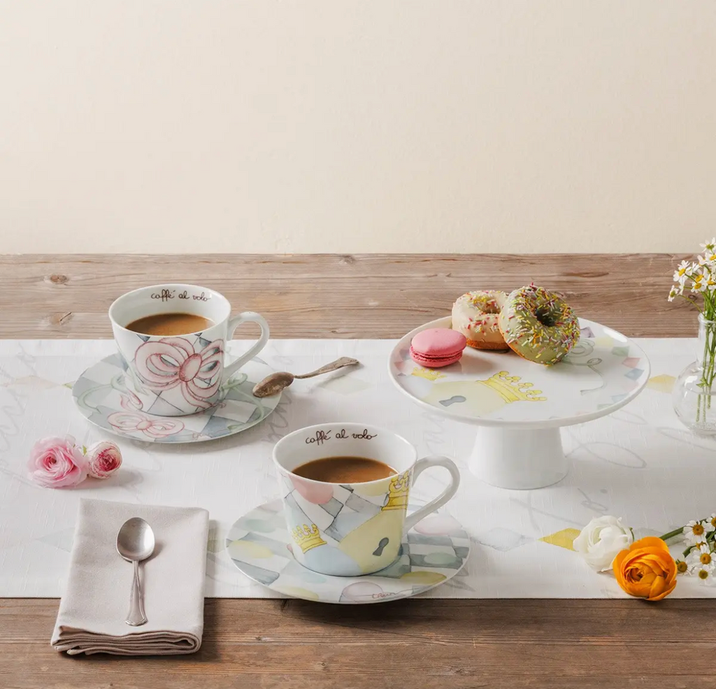 Tazza colazione con piattino in porcellana Incanto di Pasqua