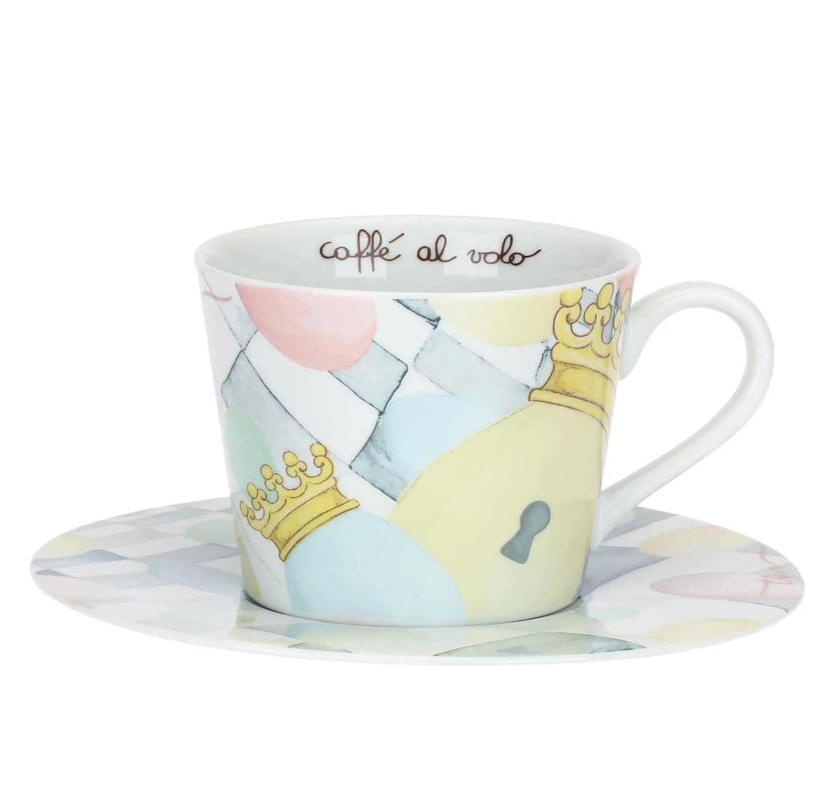 Tazza colazione con piattino in porcellana Incanto di Pasqua