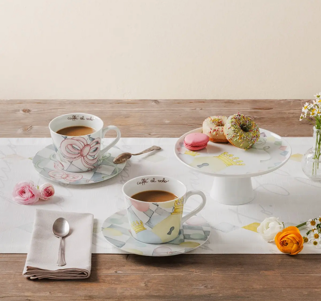 Tazza colazione con piattino in porcellana Incanto di Pasqua
