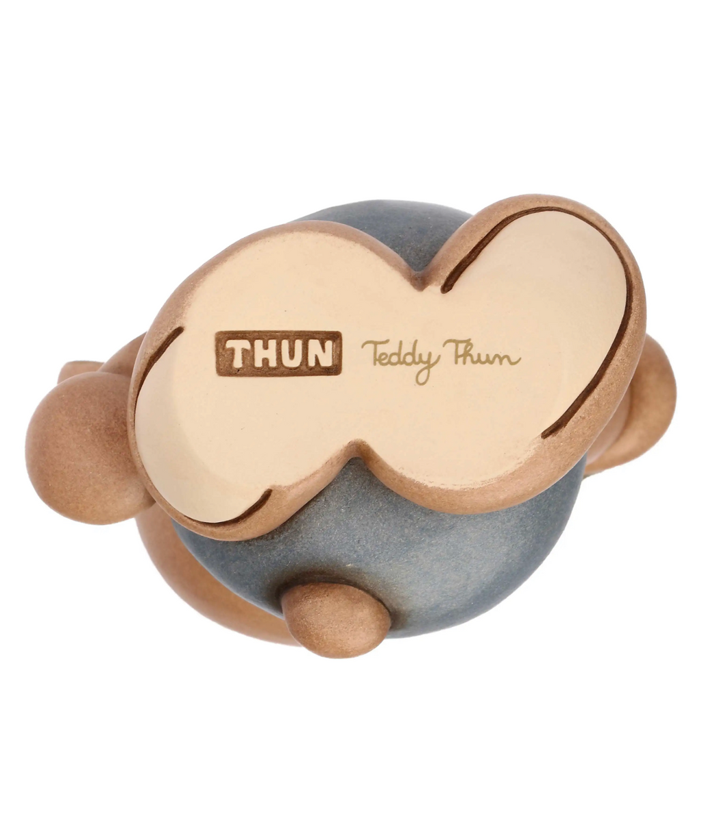 Teddy primavera con ape in ceramica, medio