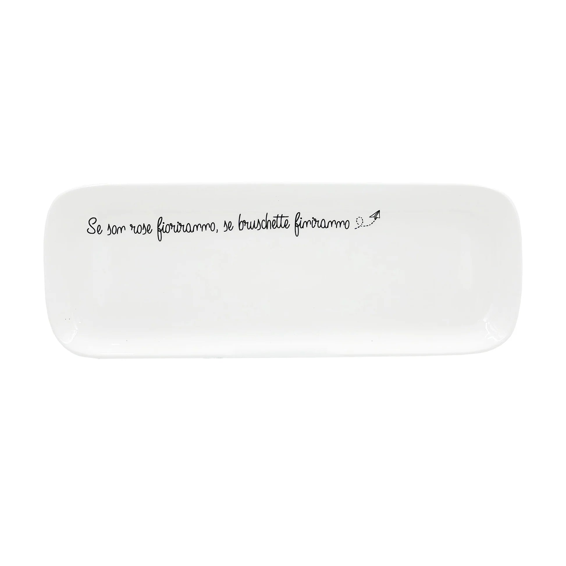 Piatto Rettangolare, Gli Onesti - Porcellana, 30x11 cm